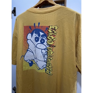 เสื้อยืดผ้าฝ้าย เสื้อยืดการ์ตูนอนิเมะญี่ปุ่นมือสอง VINTAGE CRAYON SHIN-CHAN JAPANESE ANIME ชินจัง Size XL มือ2