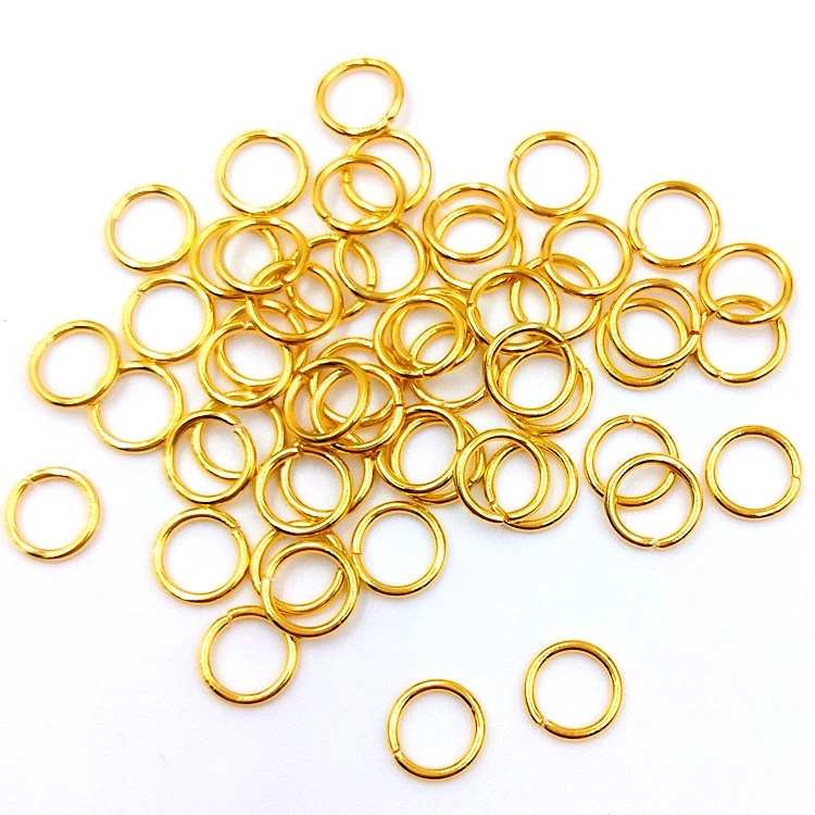 100 ชิ้น / ถุง สเตนเลส 304 แหวนเปิด สีทอง แหวนปิด วงกลมเดี่ยว แขวน แหวน ตัว C เครื่องประดับ แฮนด์เมด diy