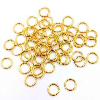 100 ชิ้น / ถุง สเตนเลส 304 แหวนเปิด สีทอง แหวนปิด วงกลมเดี่ย…
