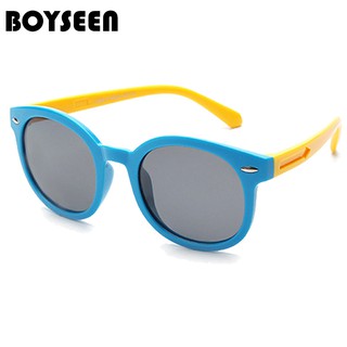 BOYSEEN แว่นกันแดด Polarized tr90 ความยืดหยุ่นเด็กเด็กตู้เด็กใส่แว่นกันแดด UV400 แว่นเด็กเคลือบเงา 832