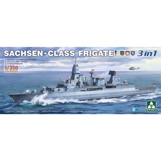 พลาสติก โมเดล ประกอบ TAKOM สเกล 1/350 SACHSEN-CLASS FRIGATE 3 IN 1 (6001)