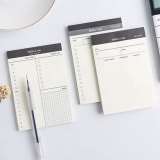 Time Schedule Notebook Daily Memo Pad เครื่องเขียนสมุดโน๊ตเครื่องเขียนสํานักงาน