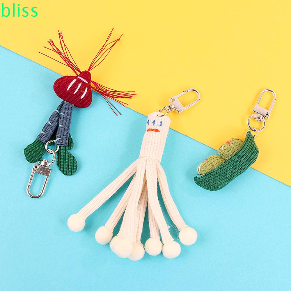 BLISS New Key Ring Ornaments Gifts Earphone Cover Vegetables Keychains