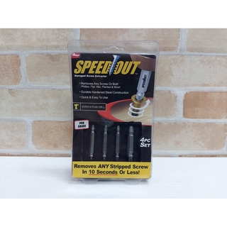 SPEEDOUT อุปกรณ์ถอนน็อตและสกรูเซ็ต 4 ชิ้น