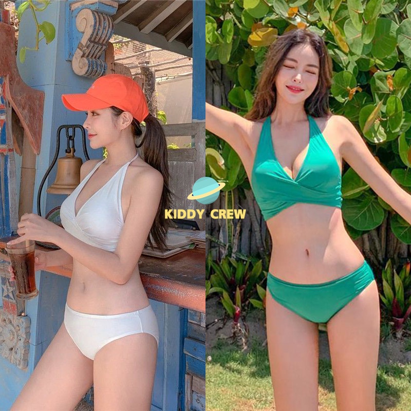 เสื้อ+กางเกงสีพื้น มีให้เลือกขนาด อวดหุ่นแซ่บๆ บิกีนี่ปังๆ แซ่บสุดในหาด บิกินี่ทูพีชงานสวยๆราคาถูก