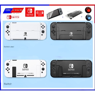 เคส logo Nintendo Switch /oled pcเคลือบซิลิโคนเคสแบบบาง สามารถเสียบลง DOCKING ได้ทันที แถมฟิล์มกระจกกันรอยซิลิโคนอนาล็อค