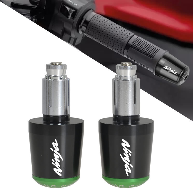 Kawasaki Ninja250 Z250SL Ninja300 Z300 Handlebar Grips ปลาย 1 คู่ 7/8 "22MM CNC อลูมิเนียมบาร์ End Handle bar Grip Cap Slider อุปกรณ์เสริมรถจักรยานยนต์