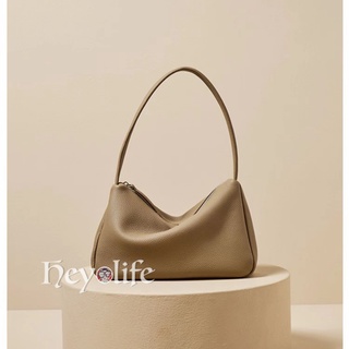 Korean TOGO leather baguette bag retro armpit bag cowhide handbag shoulder bag women ELRF