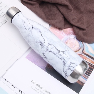 HH55-5 ขวดน้ำสแตนเลสเก็บอุณหภูมิลายหินอ่อน 500 มล.