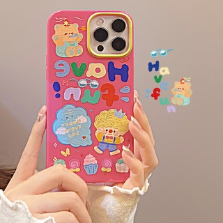 Dinuo - เข้ากันได้สำหรับ เคสไอโฟน เคสไอโฟน15 สำหรับ iPhone 14 Pro Max เคส iPhone หนาเคส TPU อ่อนเคสใสกันกระแทกป้องกันกล้องสีม่วงการ์ตูนสไตล์น่ารักเข้ากันได้สำหรับ iPhone 13 Pro Max 12 Pro Max 11 xr 7Plus-III