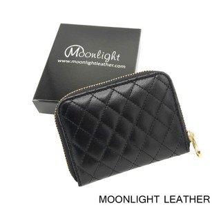 กระเป๋าใส่เหรียญหนังแท้ MOONLIGHT รุ่น Mizzy สีดำ รหัส WL078BKO