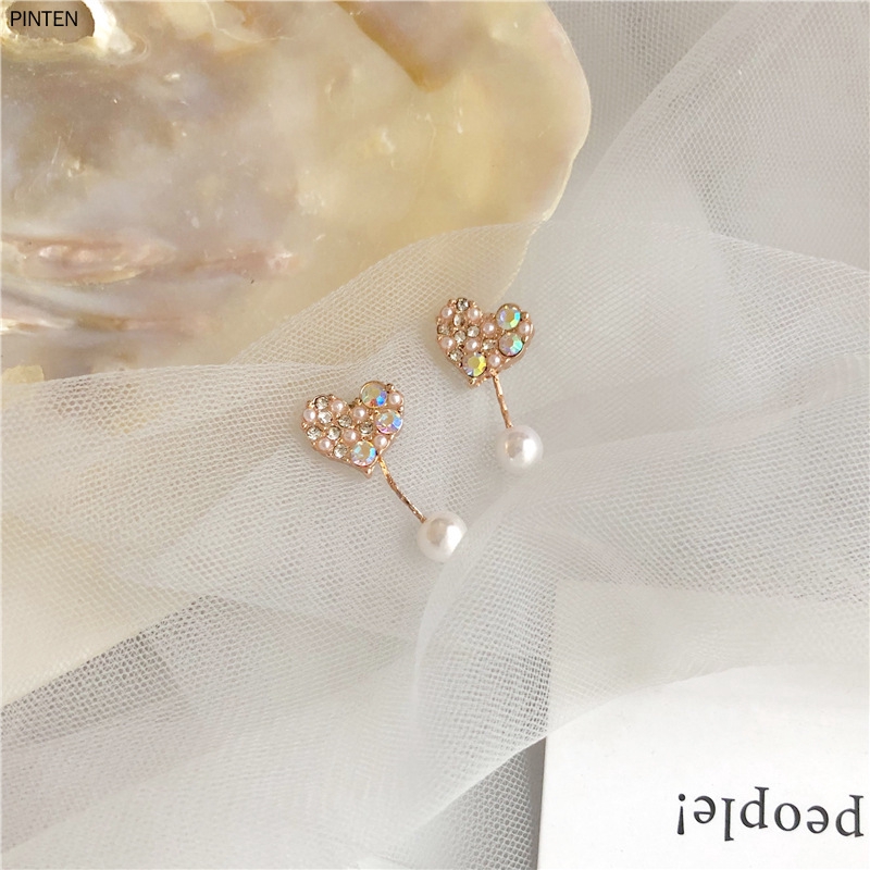 S925 เข็มสัญญาณไมโครรูปหัวใจสไตล์เกาหลี - pinten629.th - ThaiPick