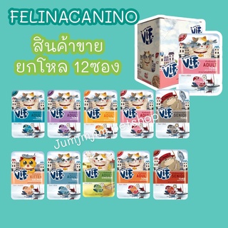 Felina Canino VIF (1โหล) เฟลินา คานิโน วิฟ อาหารเปียกแมวชนิดซอง ขนาด 75 กรัม