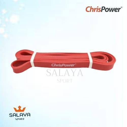 ยางยืดออกกำลังกาย ยางฟิตเนส ยางยืดบริหารร่างกาย  โยคะ ของแท้ 100% ChrisPower Strength Band Red(Medium)  สีแดง
