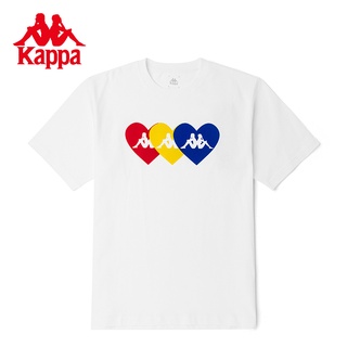 Kappa เสื้อยืดลําลอง แขนสั้น พิมพ์ลาย แฟชั่นฤดูร้อน สําหรับผู้ชาย และผู้หญิง K0BY2TD64G