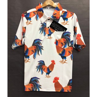 Poloเสื้อโปโล ลายไก่ P227