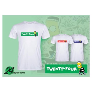 จำหน่ายเสื้อยืดลาย twenty-four มี 3 สีให้สะสม ผลิตจากผ้าTK เนื้อนุ่ม ใส่สบาย ยอดฮิต