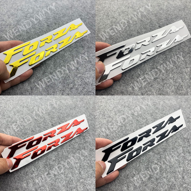 สติกเกอร์โลโก้ พลาสติกนิ่ม โครเมี่ยม 3D สําหรับตกแต่งรถจักรยานยนต์ HONDA Forza 150 250 300 350 750