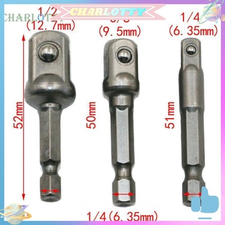 ( Cha ) 3 ชิ้น Hex Shank Drive สว่านไขควงไฟฟ้าอะแดปเตอร์ซ็อกเก็ต