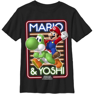 ผ้าฝ้ายคอกลม100%cotton เสื้อ ยืด ราคา ส่ง Boys Nintendo Mario And Yoshi T-Shirt men เสื้อ ยืด ผู้ชาย คอกลม โอเวอร์ ไซส์