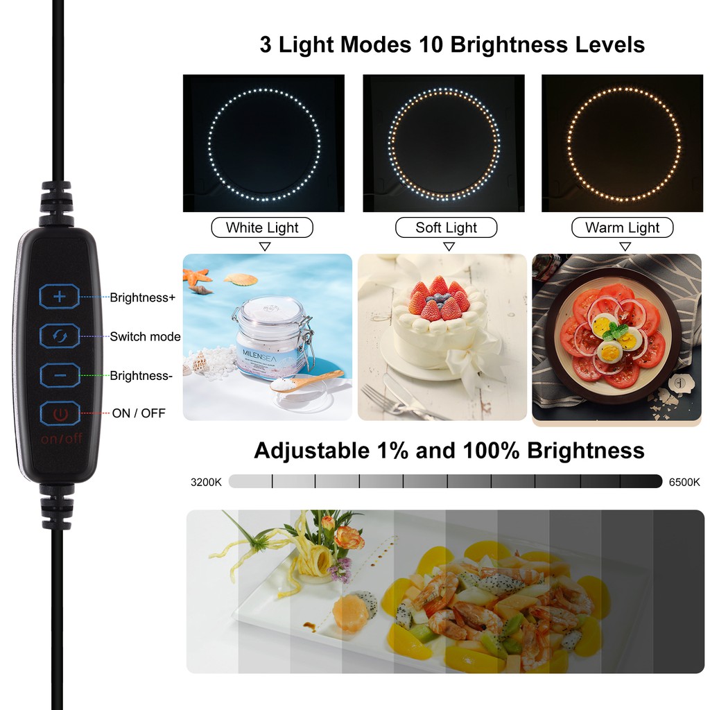 PULUZ กล่องไฟถ่ายภาพสตูดิโอถ่ายภาพ40CM กล่องถ่ายรูปสินค้า กล่องสำหรับถ่ายภาพ พร้อมไฟ LEDปรับแงและความสว่างได้