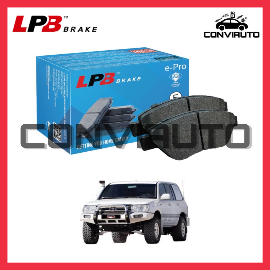 ผ้าเบรค TOYOTA LANDCRUISER HDJ100 4.2 1998-2007 ด้านหลัง LPB (A03360)