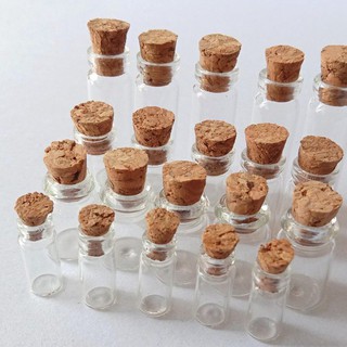 ขวดแก้วเหมา รวม 4 แบบ ขนาด 0.5 ml.,1 ml.,1.2,ml.2 ml จำนวน 20 ขวด พร้อมฝาจุกก็อก