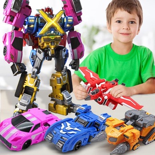 【พร้อมส่ง】ของเล่นหุ่นยนต์ Transformer Machine Car Robot Miniforce X Lucybot Lucy Bot Ranger 5 แบบ