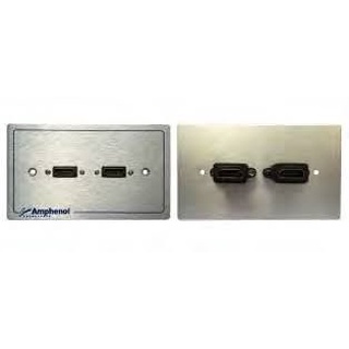 Amphenol AMW-HDMI-02P แผ่นเพลท HDMI 2 Port