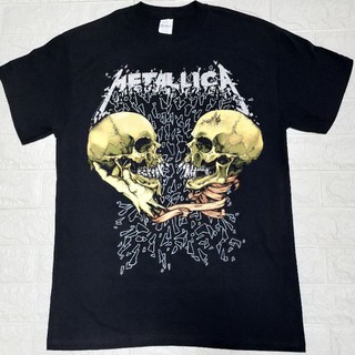 เสื้อยืดผ้าฝ้ายพิมพ์ลายคลาสสิก เสื้อวง Metallica im inside inyou sad but true ลิขสิทธิ์แท้.