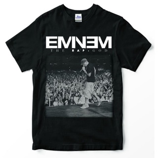 เสื้อยืดผู้ เสื้อยืด พิมพ์ลาย eminem rapper - THE RAP GOD Premium สไตล์ฮิปฮอป S-5XL