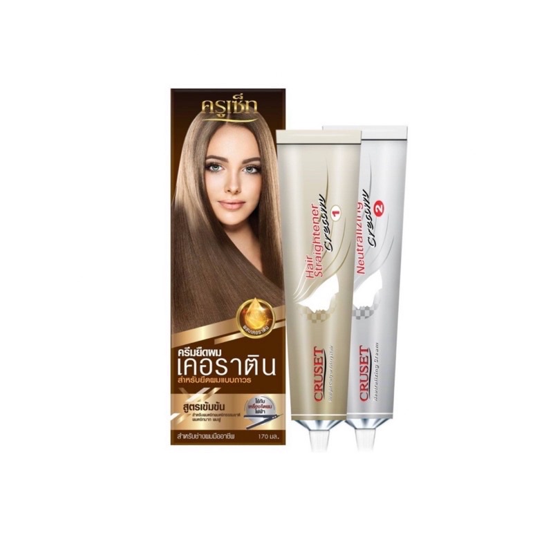 ครีมยืดผม เคอราติน Cruset Keratin Hair Straightener Cream มี2ขนาด 60/170ml. - รูปที่ 2