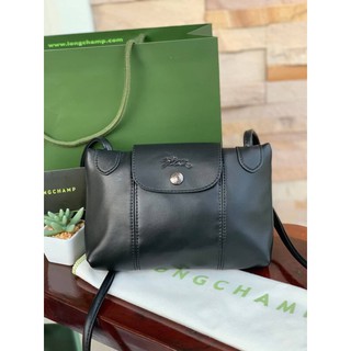💕 Longchamp Le Pliage Cuir Crossbody Bag