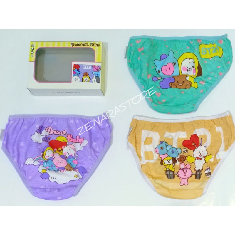 Bt 21 jessie & Mike girls& 39; กางเกงชั้นในลาย Cd& 39; sz SML XL