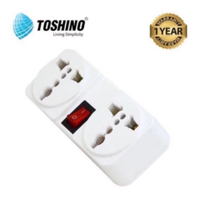 ปลั๊กไฟ TOSHINO TW-2 ปลั๊กคู่ ของแท้ TOSHINO มีของพร้อมส่ง