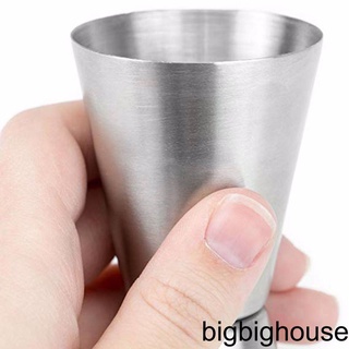 [Biho] 25/50ml Stainless Steel Bar Measures Jigger Party Wine Cocktail Dual Spirit Drink Measure Cup