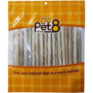 แท่งหนังเกลียว ขัดฟัน (Twisty Stick) รสไก่ ตับ เนื้อ ขัดฟัน no cal no fat 400g
