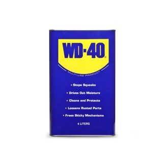 WD-40 น้ำมันอเนกประสงค์ ขนาด 4 ลิตร ใช้หล่อลื่น คลายติดขัด ไล่ความชื่น ทำความสะอาด ป้องกันสนิม สีใส ไม่มีกลิ่นฉุน