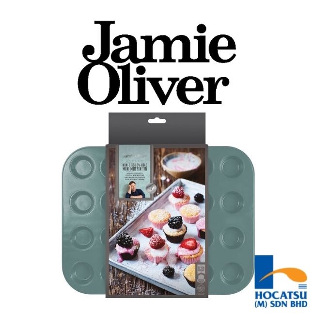 Jamie Oliver Non Stick Mini Muffin Tray - Atlantic Green (24 ถ้วย)