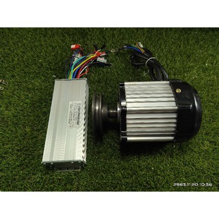 มอเตอร์บัสเลส bldc HLD 48v 1500w หัวพูเล่ 4 นิ้วพร้อมกล่องควบคุม 48/64v 1500w