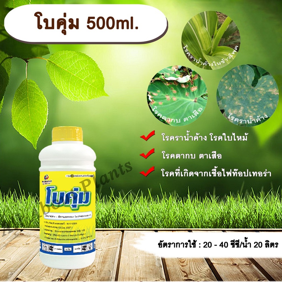 โบคุ่ม 500ml. อีทาบอกแซม สารกำจัดเชื้อรา ป้องกันเชื้อรา โรคราน้ำค้าง โรคตากบตาเสือ โรคไฟท๊อปเทอร่า โรคใบไหม้