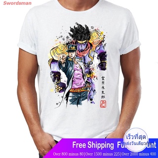 เสื้อยืดลำลอง เสื้อยืดพิมพ์ลายสไตล์คลาสสิก JoJo  S Bizarre Adventure JoJo Popular T-shirts