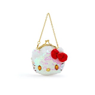 กระเป๋าใส่เศษสตางค์ Hello Kitty Sequin สีขาว กระเป๋าสตางค์ กระเป๋า ผู้หญิง สิ่งที่ขาดไม่ได้ที่สามารถช่วยเก็บของมีค่าขอ