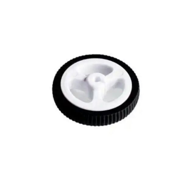 ZJ327 3PI Mini Q Car N20 มอเตอร์ล้อยางเส้นผ่านศูนย์กลาง 34 มม. รหัส Disk 34 x 7 สีขาว