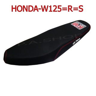 เบาะแต่ง เบาะปาด เบาะรถมอเตอร์ไซด์สำหรับ HONDA-W125=S=R หนังด้าน ด้ายแดง งานสุดเทพ งานเสก