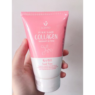 โฟมล้างหน้าคอลลาเจน 100g Scentio Pink Collagen Radiant &amp; Firm Facial Foam จากแบรนด์ BEAUTY BUFFET หมดอายุปี 2024