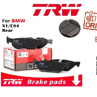 ผ้าเบรคหลัง BMW X1 E84 ยี่ห้อ TRW พร้อม/ไม่พร้อมสายไฟเตือนหน้า X1/E84