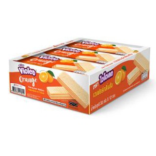 ไวโอเลต เวเฟอร์ รสส้ม บรรจุ 30กรัม ยกแพ็ค 12ซอง VIOLET ORANGE WAFERS