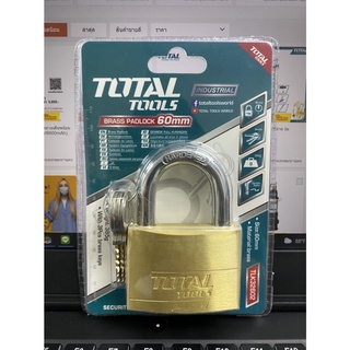 Total แม่กุญแจ ทองเหลือง ระบบสปริงล็อค 60 มม. รุ่น TLK32602 ( Brass Key Pad )