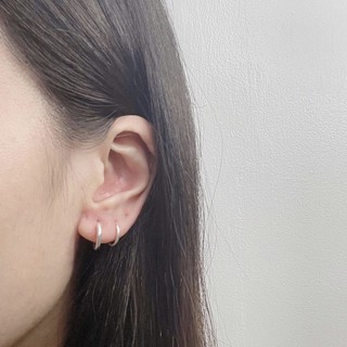 vela.cheeva : *silver925 / hoop earring ต่างหูเงินแท้ ต่างหูห่วง ( 2mm )